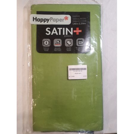 NAPPE EFFET SATIN VERT 1.4X2.2 M