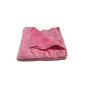 DMO- PLAID FLANELLE TOUCHER DOUX rose-127*152CM - 100% POLYESTER