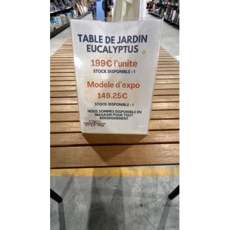 Table de jardin Eucalyptus