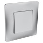 Bouton Poussoir Di-Line Argent - Interrupteur Encastré Moderne