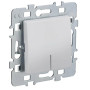 Bouton Poussoir Lumineux Di-Line INVENTIV' - Encastrer - Plaque Métal Argent