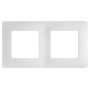 Plaque Finition Di-Line Blanc Brillant - Double - INVENTIV
