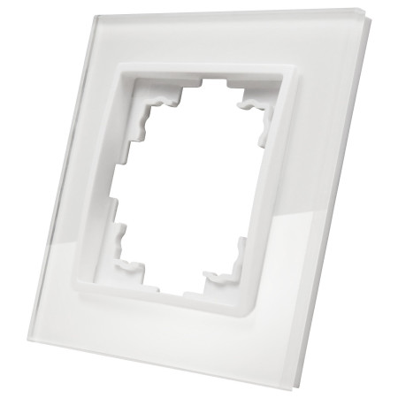 MC POWER FLAIR Cadre en verre 1 prise - Blanc