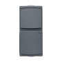 Prise Extérieure 2P+T 16A avec Interrupteur Subline Gris IP54 - INVENTIV