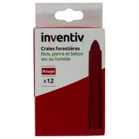 Craies Forestières Rouges INVENTIV - Lot de 12