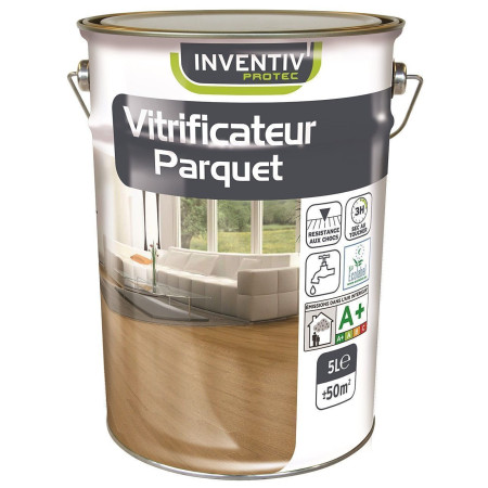 INVENTIV PROTEC - Vitrificateur Parquet Incolore 5L - Protection Durable