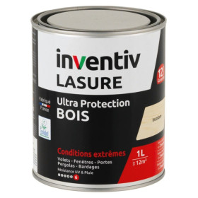 Lasure INVENTIV 12 ans incolore 1 L - Protection Bois Extérieur