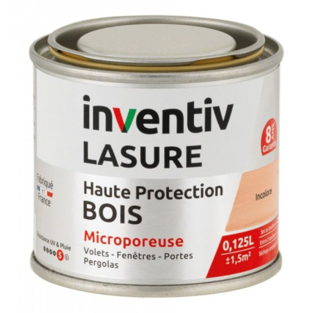 Lasure Bois Incolore 8 Ans - INVENTIV (0,125 L)