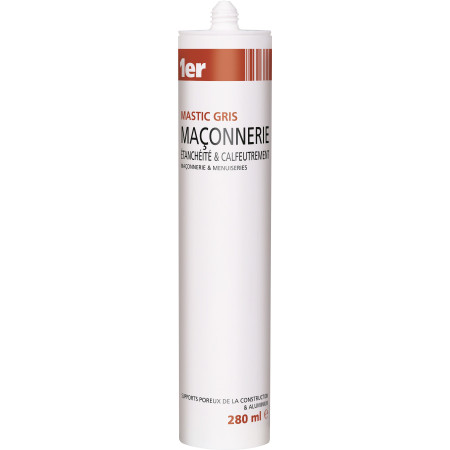 Mastic Maçonnerie Acrylique Gris 1er Prix - 280 ml