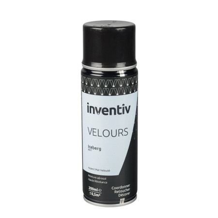 Peinture aérosol Velours Iceberg BM7 - INVENTIV (200ml)