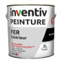 Peinture Extérieure Fer INVENTIV Noir Satin 8 Ans Garantie 2 L