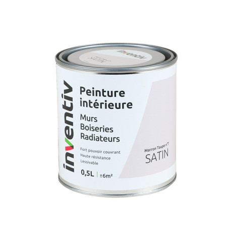 Peinture Intérieure Marron Taupe n°7 Satin - INVENTIV