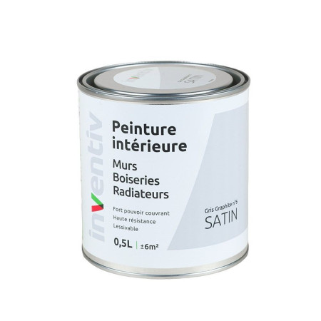 Peinture Intérieure INVENTIV Gris Graphite - Fini Satin 0.5L