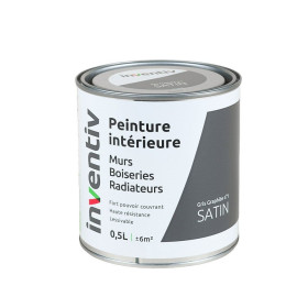 Peinture Intérieure Satin Gris Graphite 1 - INVENTIV 0,5L