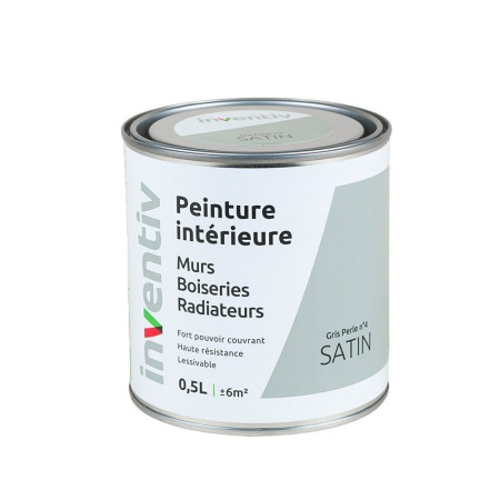 Peinture Intérieure Satinée INVENTIV - Gris Perle 4 - 0,5L
