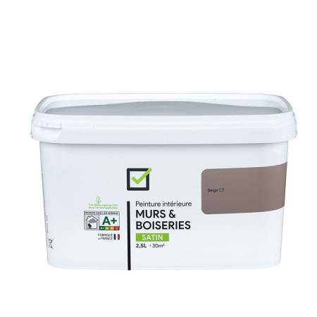 Peinture Intérieure Satin Beige C3 - Finition Durable