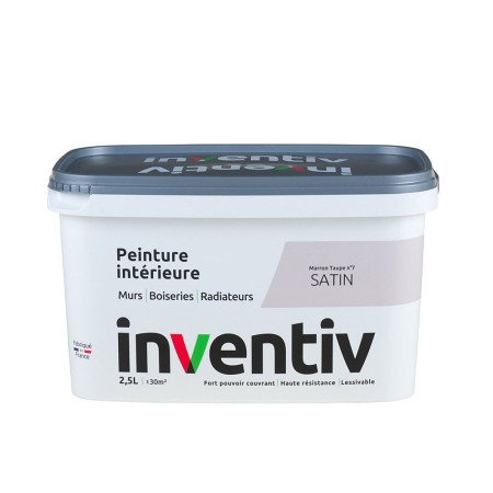 Peinture Intérieure Satin Marron Taupe 7 - INVENTIV (2,5L)