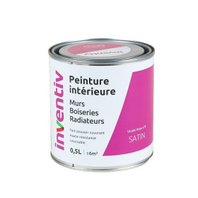 Peinture intérieure satin Violet Rose INVENTIV - 0,5L