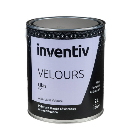 Peinture INVENTIV Velours 2L Lilas VG6 - Finition Mate Veloutée