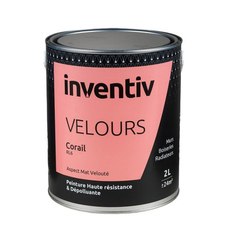 Peinture INVENTIV Velours Corail RL6 - Mat Velouté 2L