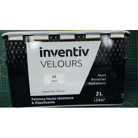 Peinture Velours Mat 2L - INVENTIV - Finition Douce & Haute Résistance