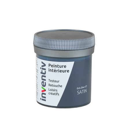 Testeur Peinture Intérieure Satin Gris Zinc 2 - INVENTIV - 0,08L