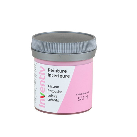 Testeur Peinture Intérieure Satin Violet Rose 6 - INVENTIV