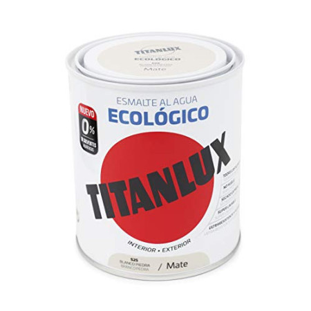 TITANLUX Email Blanc Mat Pierre - Écologique - 750 ml