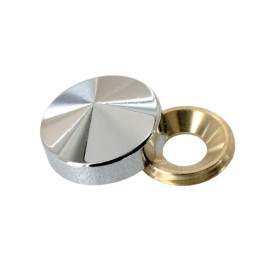 Cache-vis Laiton Chromé 22mm - 4 Pièces