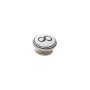 Bouton Meuble Céramique Noir Chiffre 8 - B BEAUTY
