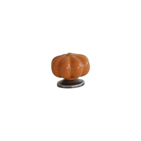 Bouton Meuble Céramique Orange Classique L42mm B BEAUTY