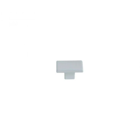 Bouton Meuble Contemporain Blanc Brillant Zamak 30x20x16mm - B BEAUTY