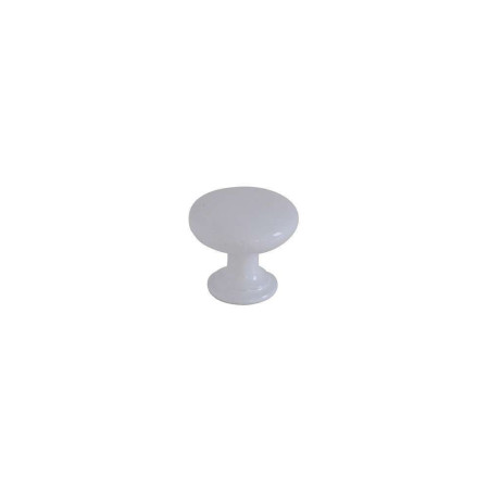 Bouton Meuble Contemporain Zamak Blanc Brillant B BEAUTY L25mm