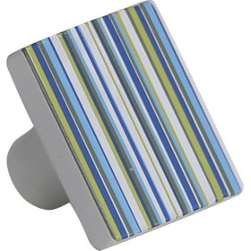 Bouton Meuble Résine Bleu 40x40mm - B BEAUTY