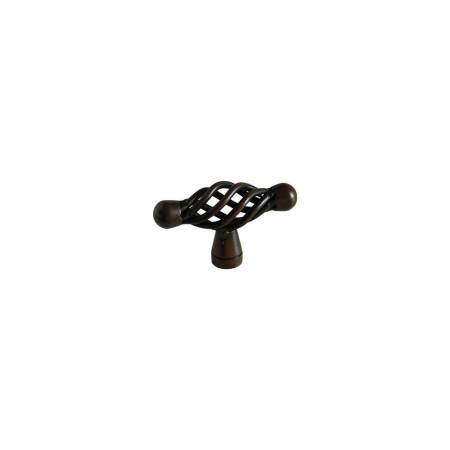 Bouton Meuble Acier Rouille - L55mm h34mm - Style Rustique