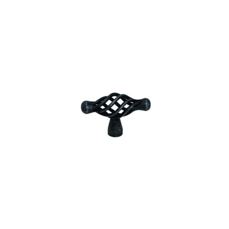 Bouton Meuble Acier Vieilli Fer - L55mm H34mm
