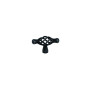 Bouton Meuble Acier Vieilli Fer - L55mm H34mm