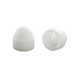 Cache Boulon Tête Hexagonale Blanc Plastique Ø8 - INVENTIV
