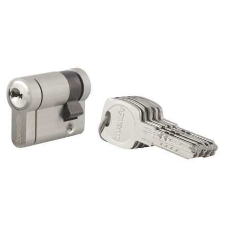 Cylindre Serrure Haute Sécurité INVENTIV - 5 Protections - L.30+10mm