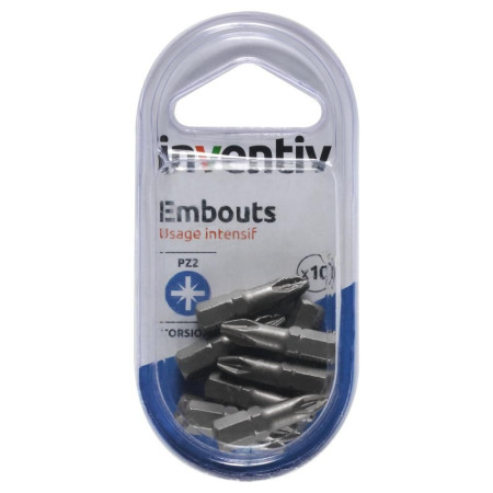 Embouts PZ2 25mm Inventiv - Lot de 10 - Usage Intensif