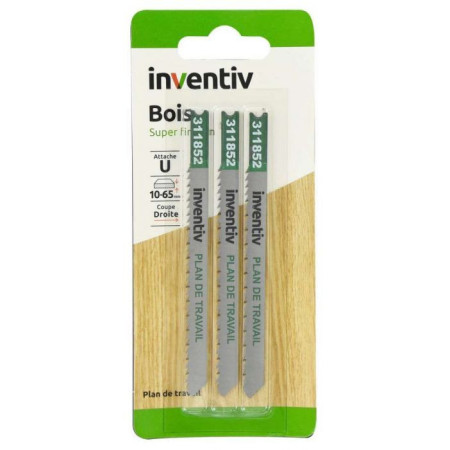 Lames de scie sauteuse INVENTIV - Bois - 10 mm
