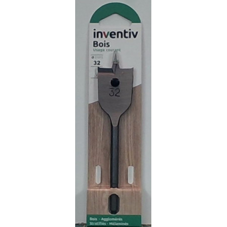 Mèche Bois Plate Ø32 mm - INVENTIV - Perçage Précis