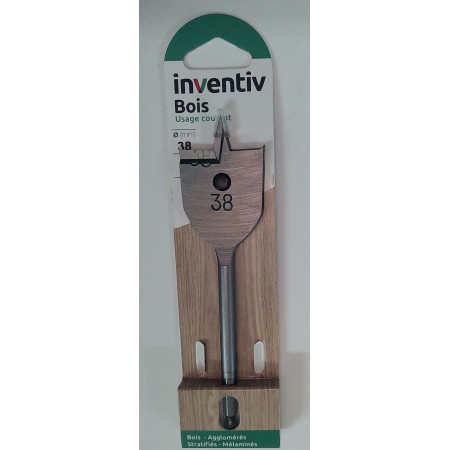 Mèche bois plate INVENTIV Ø38 mm - Perçage précis et durable