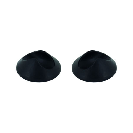 Patins Clipsables Plastique Noir Ø28mm pour Tube 10mm
