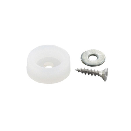 Patins à visser plastique translucides Ø25mm - INVENTIV