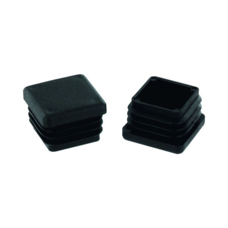 Patins Rentrants Plastique Noir 37x37mm - INVENTIV