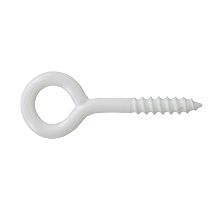 Pitons à visser plastique 3,5x20 - INVENTIV - Blanc - 8 pièces