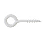 Pitons à visser plastique 3,5x20 - INVENTIV - Blanc - 8 pièces