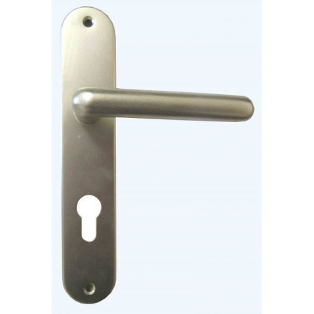 Poignée de Porte Cylindre Aluminium Argent Entraxe 195mm - 1er Prix
