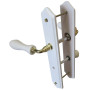 Poignées de porte bois blanc entraxe 195mm - 1ER